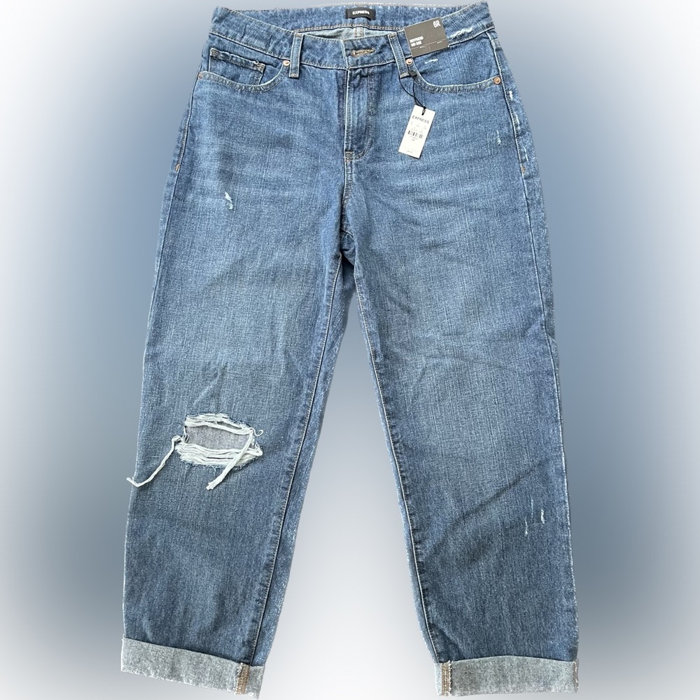 Express Boyfriend Mid Rise Jeans